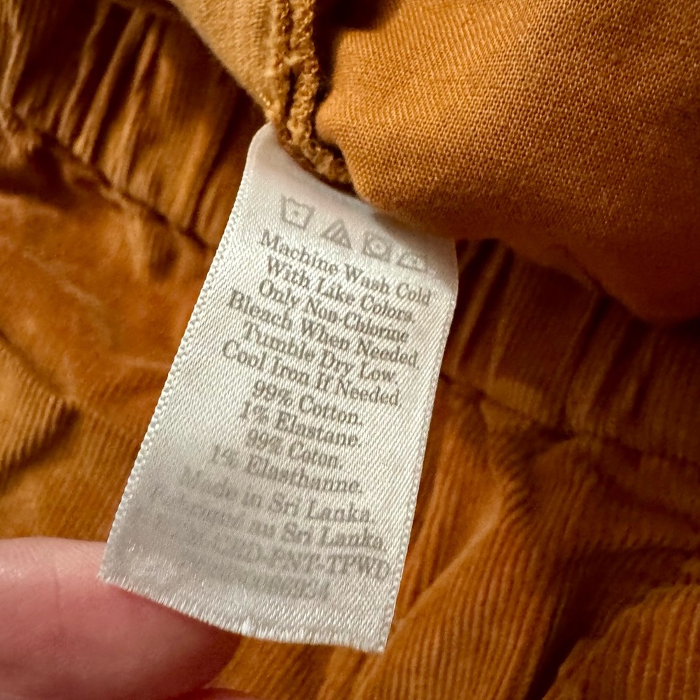 Everlane Women's Corduroy Cropped Pants in Rust - Size 6 - Picture 3 of 3